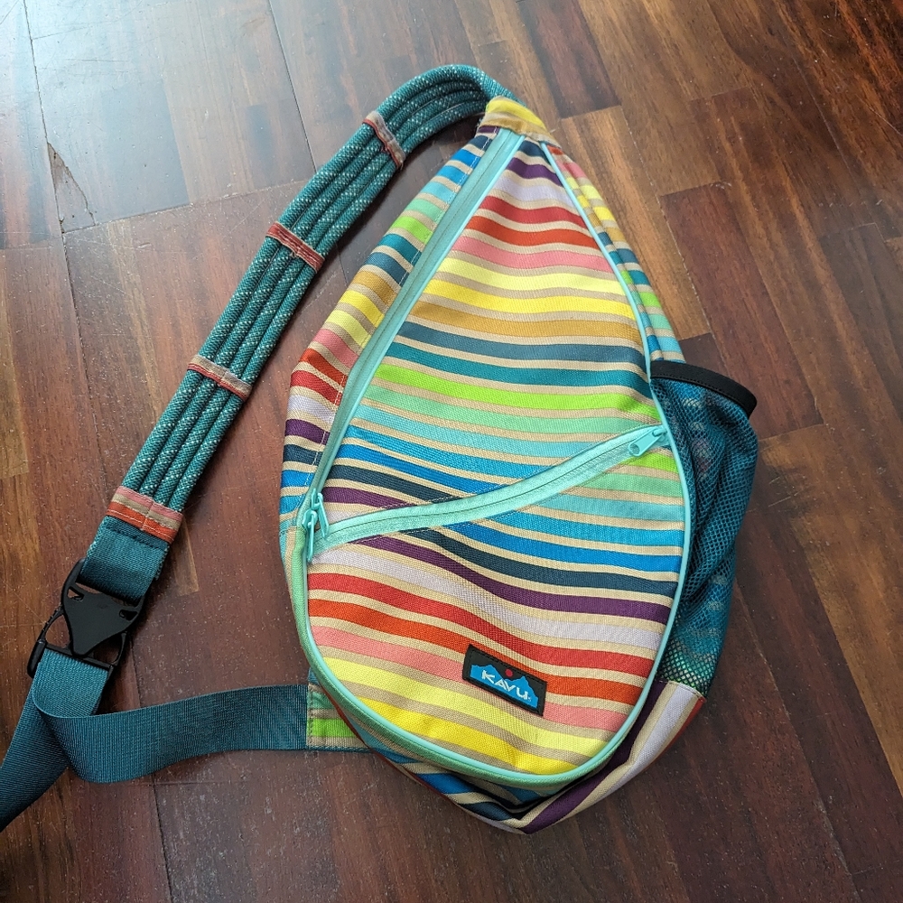 Kavu summer stripe rope bag